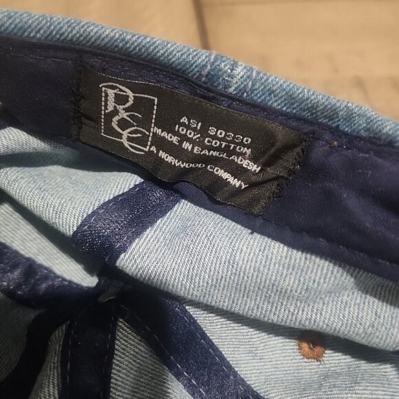 Florida's Natural Denim Hat Cap Brown Suede Brim Embroidered Logo Strapback - Picture 7 of 7